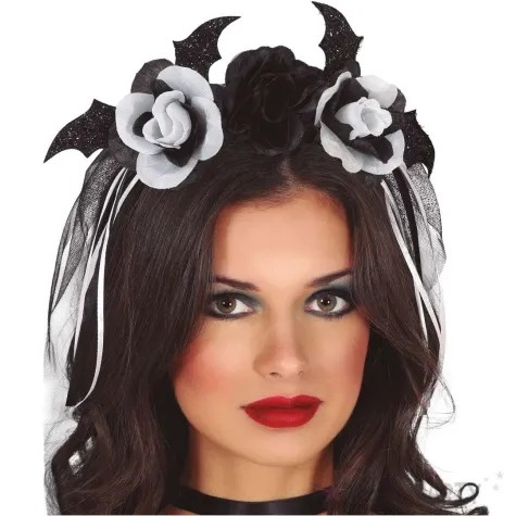 opaska party roze skrzydla nietoperza bialy guirca