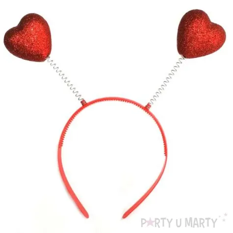 opaska party serduszka brokat