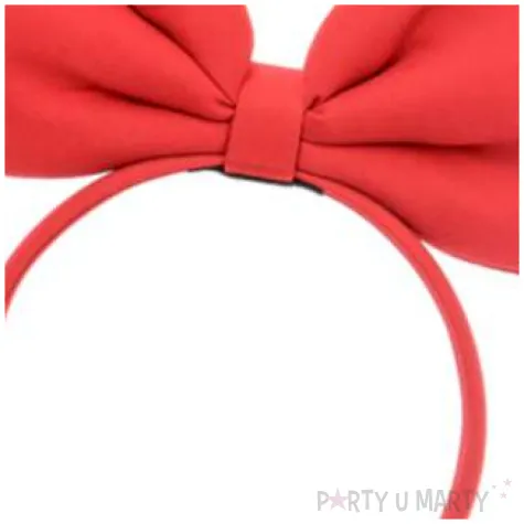 opaska party swiateczna kokarda czerwona partydeco