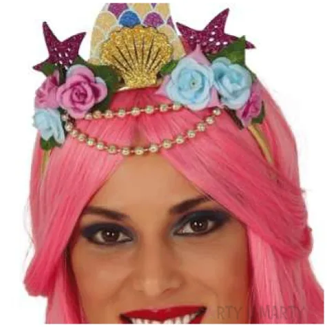 opaska party syrena z kwiatami guirca