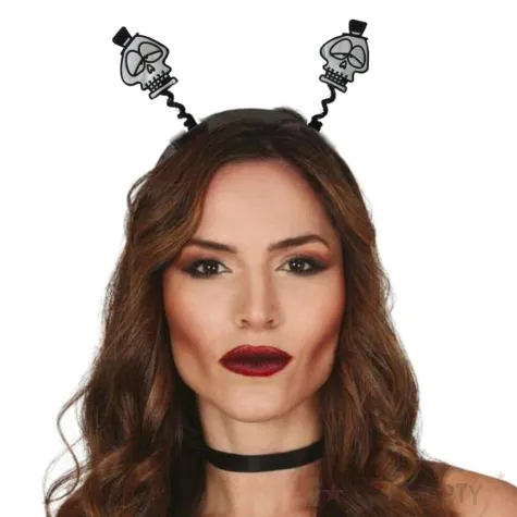 opaska party szare czaszki czarna arpex