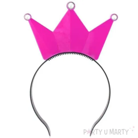 opaska party tiara swiecaca rozowa