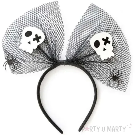 opaska party upiorne czaszki czarna partypal