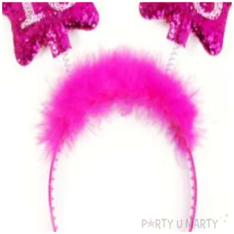 opaska party urodziny 18 rozowe gwiazdki