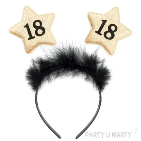 opaska party urodziny 18 tka czarno zlota partypal