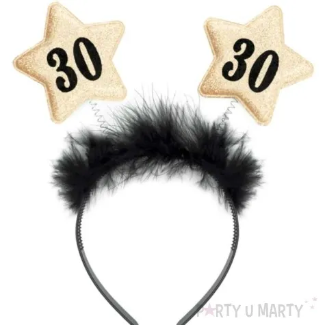 opaska party urodziny 30 tka czarno zlota partypal