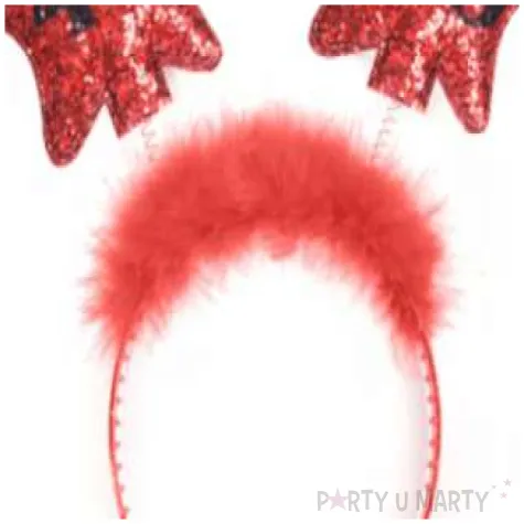 opaska party urodziny 40 czerwone gwiazdki