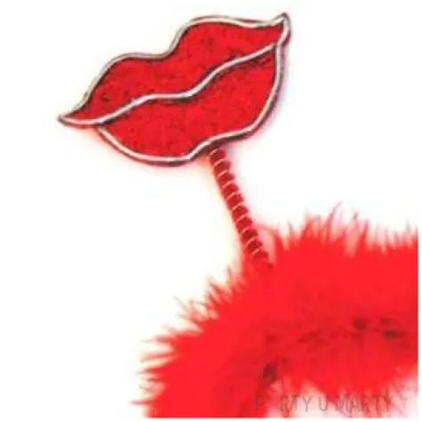 opaska party usta czerwone