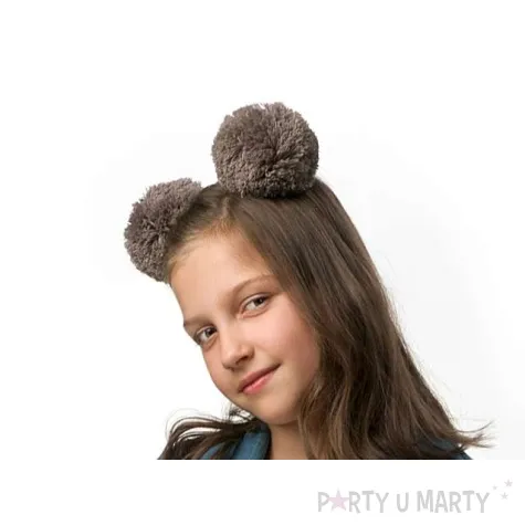 opaska party uszka brazowe