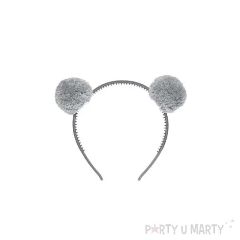 opaska party uszka szare