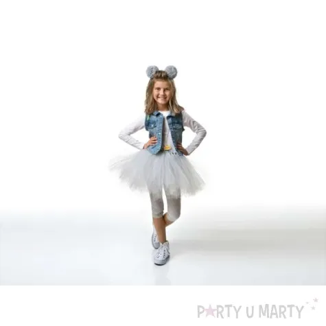 opaska party uszka szare duze