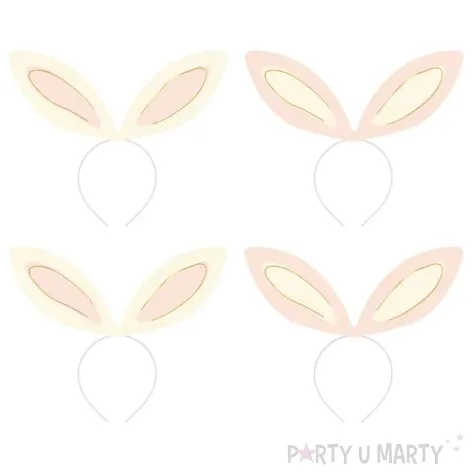 opaska party uszy krlika kremowy partydeco 4 szt