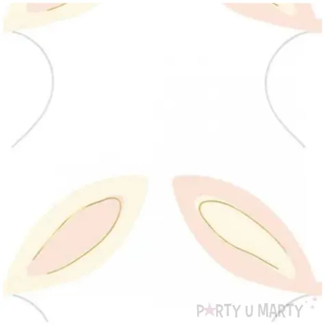 opaska party uszy krolika kremowy partydeco 4 szt