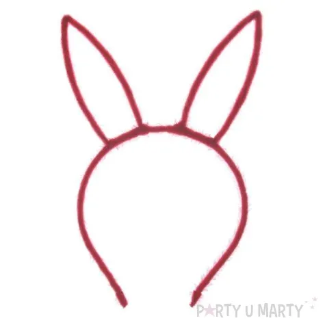 opaska party uszy zajaczka czerwona arpex