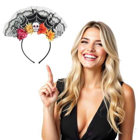 opaska party wachlarz day of the dead amscan