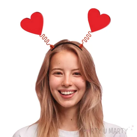 opaska party walentynki serce classic czerwony