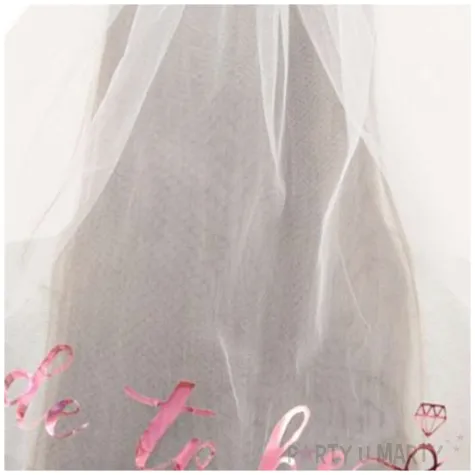 opaska party welon bride to be bialy rose gold partycollection