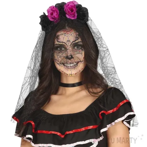 opaska party welon dia de los muertos rozowy guirca