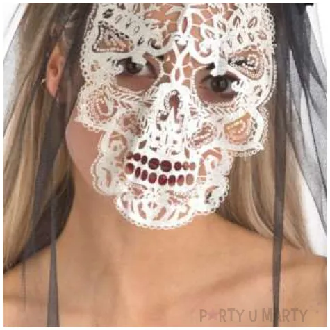 opaska party welon z czaszka czarna carnival toys