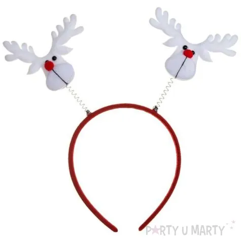 opaska party wesole reniferki biale czakos