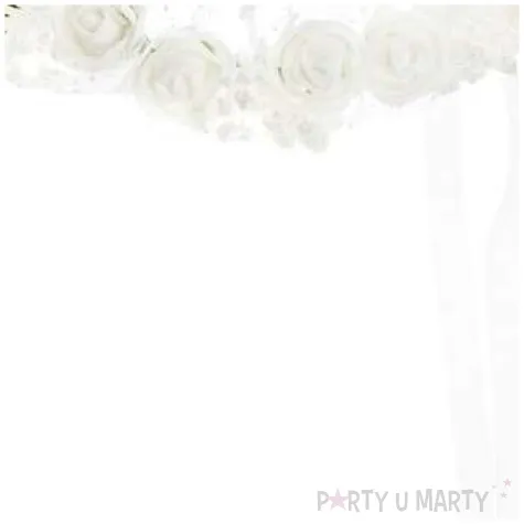 opaska party wianek komunia bialy godan