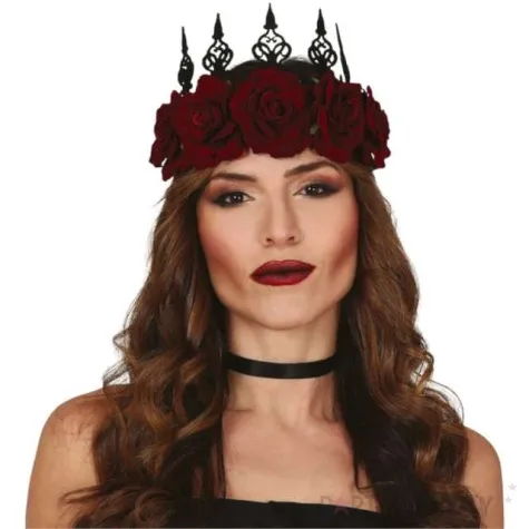 opaska party wianek roz bordowo czarna guirca