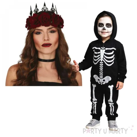 opaska party wianek roz bordowo czarna guirca