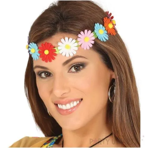 opaska party wianek z kwiatkami guirca