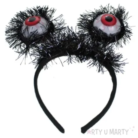 opaska party wlochate oczy potwora led czarne 7 7