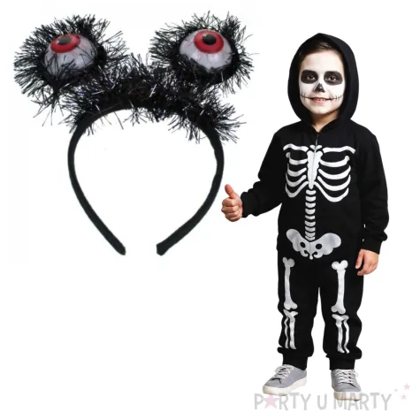 opaska party wlochate oczy potwora led czarne 7 7