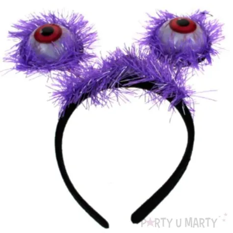 opaska party wlochate oczy potwora led fioletowe 7 7