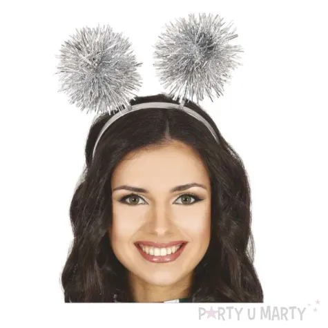 opaska srebrne pompony guirca