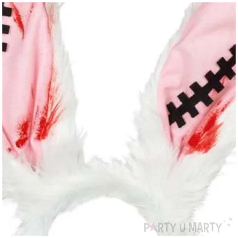 opaska uszy krwawego krolika bialy boland