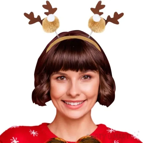 opaska wesole reniferki brazowy jasny godan