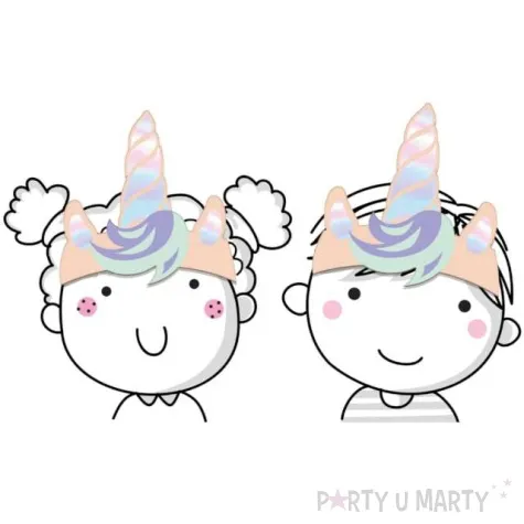 opaski papierowe rog jednorozca folat 6 szt