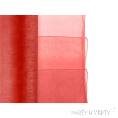 organza classic obszywana czerwona 38 cm 9 m 1 rolka