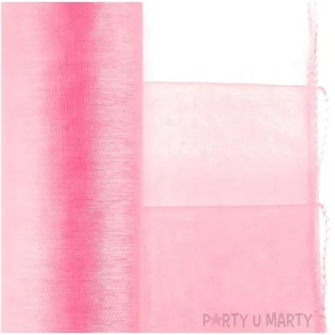 organza classic obszywana rozowy jasny partydeco 0 38 x 9 m