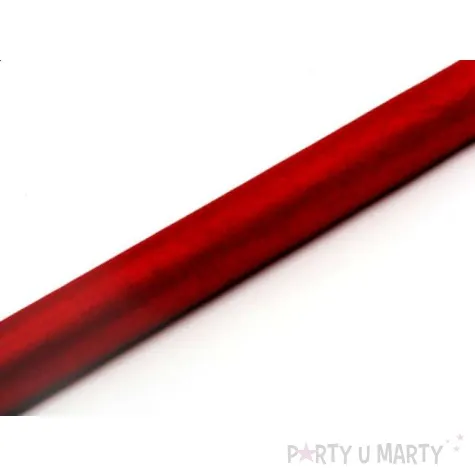 organza gladka czerwona partydeco 0 36 x 9 m