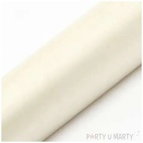 organza gladka kremowa jasna partydeco 0 36 x 9 m