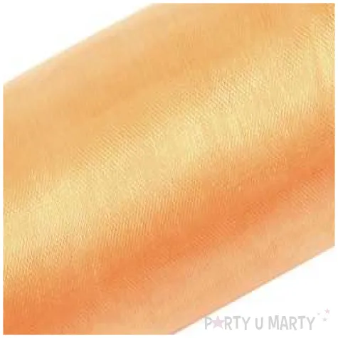 organza gladka lososiowa partydeco 0 16 x 9 m