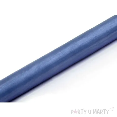 organza gladka niebieska mglista partydeco 0 36 x 9 m