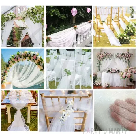 organza gladka rozowa blada partydeco 0 36 x 9 m