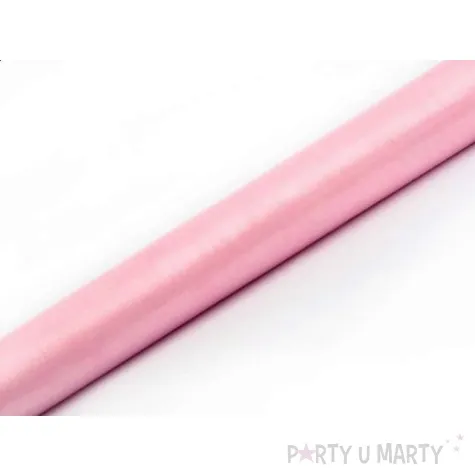 organza gladka rozowa jasna partydeco 0 36 x 9 m