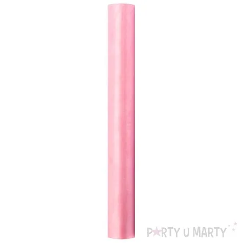organza gladka rozowa jasna partydeco 0 36 x 9 m