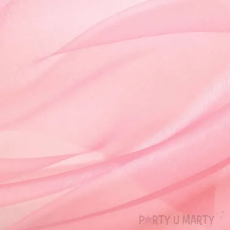 organza gladka rozowy jasny partypal 0 16 x 9 m