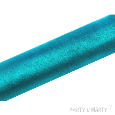organza gladka turkusowa 16 cm 9 m 1 rolka