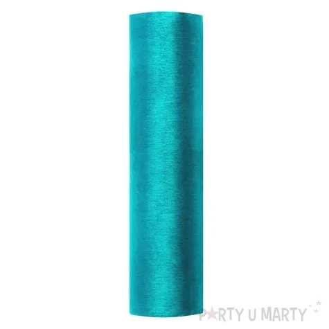 organza gladka turkusowa 16 cm 9 m 1 rolka