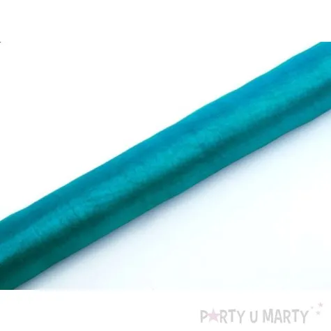 organza gladka turkusowa partydeco 0 36 x 9 m