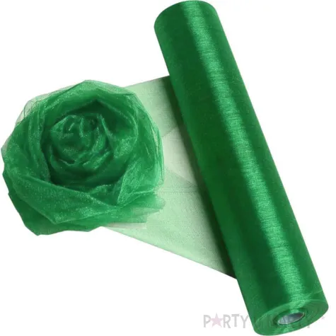 organza gladka zielona ciemna partydeco 0 16 x 9 m