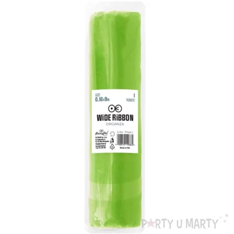 organza gladka zielony partypal 0 16 x 9 m